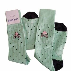 Soxfords Men's Novelty "Choco Chip Mints" Socks 2 PAIRS  Men's 8-12 Women's 10+